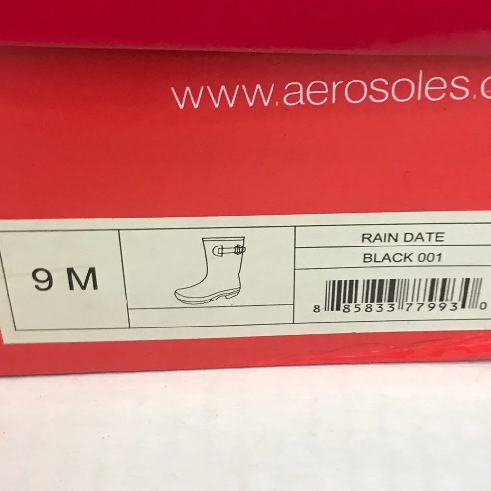 Aerosoles Rain Date Women's Black Rain Boots